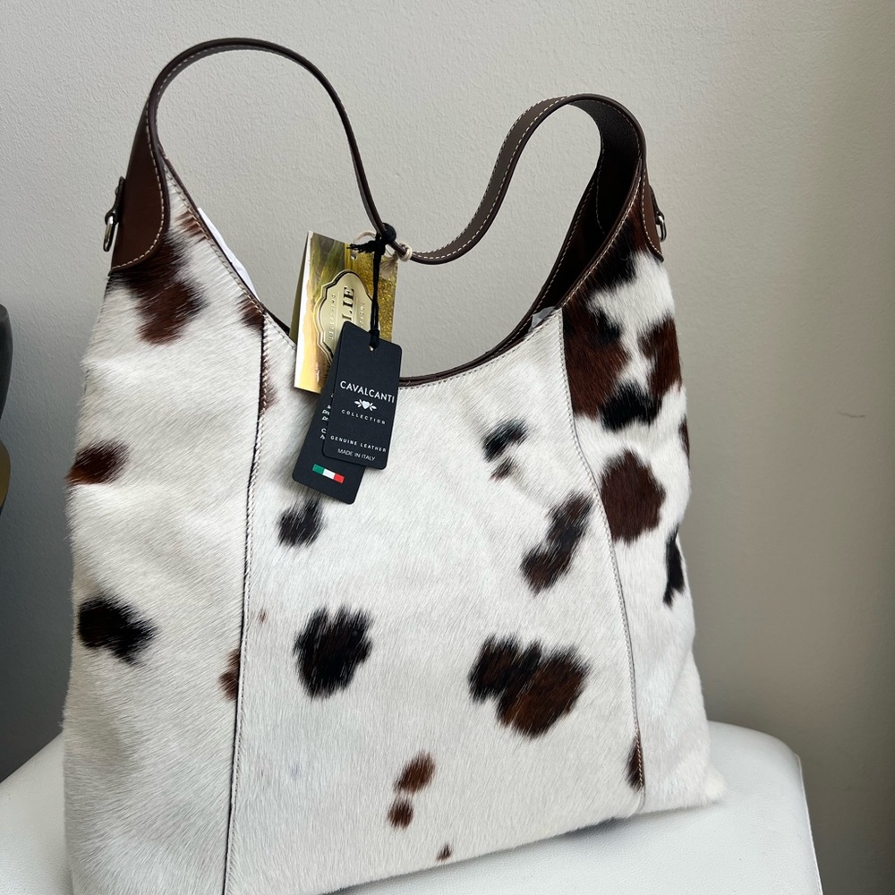 CAVALCANTI Cowhide Hobo Shoulder Bag NEW!!! - Picture 6 of 11
